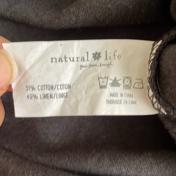 Charcoal Gray Natural Like Cropped Tee Shirt - Picture 7 of 7